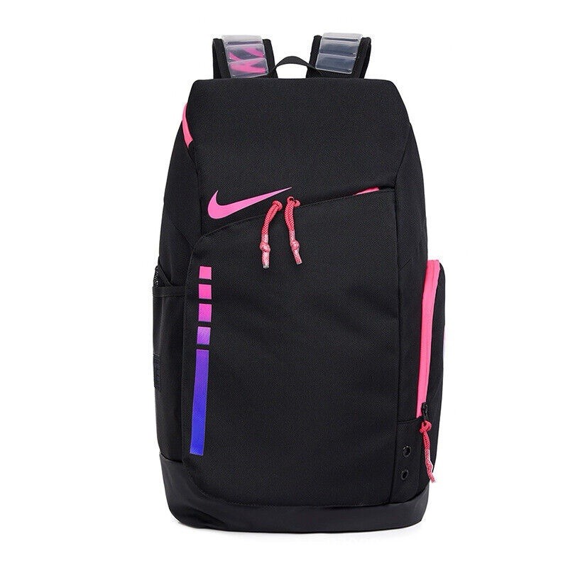 New Nike Hoops Elite Backpack Black/Pink Rare Clear Buckle