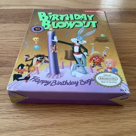 BUGS BUNNY BIRTHDAY BLOWOUT CIB for Nintendo NES (Kemco, 1990), TESTED & WORKS!