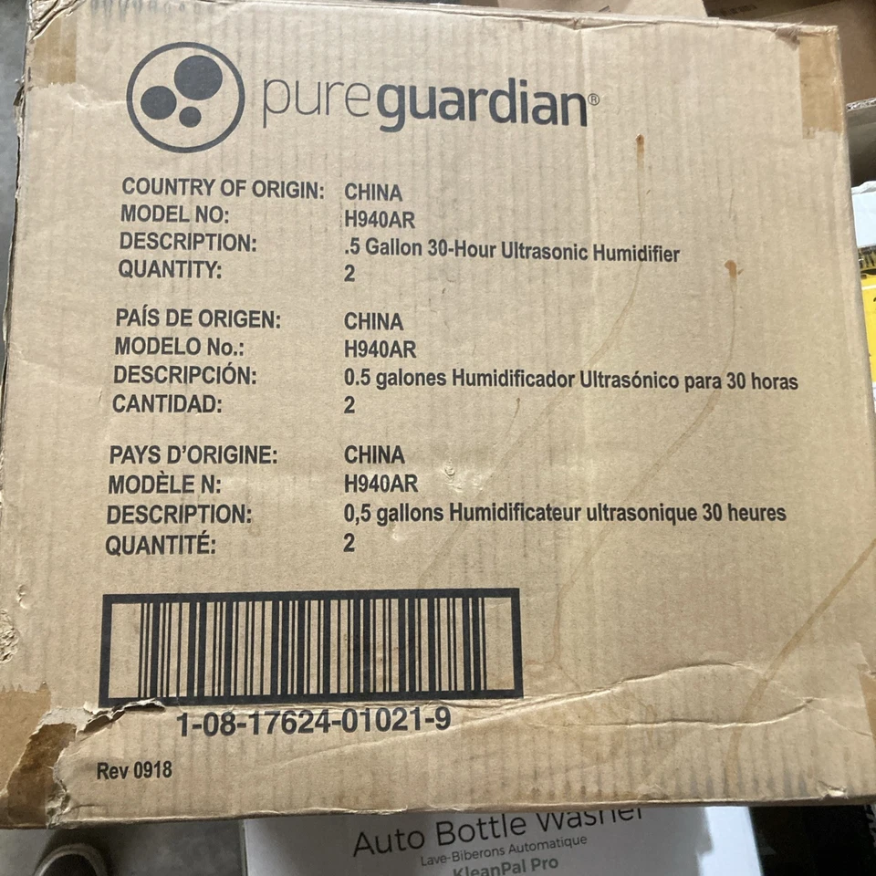 Pure Guardian H940AR Ultrasonic Cool Mist Humidifier – 30 Hour Runtime, .5 Gal ( - Image 2 of 4