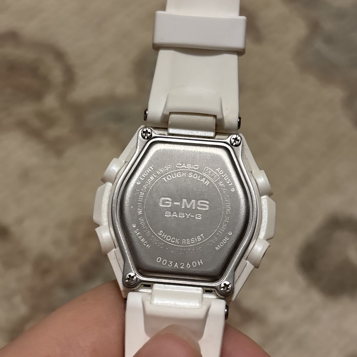 Casio Watch Baby G G-MS Radio Solar MSG-W200G-1A1 white strap rose