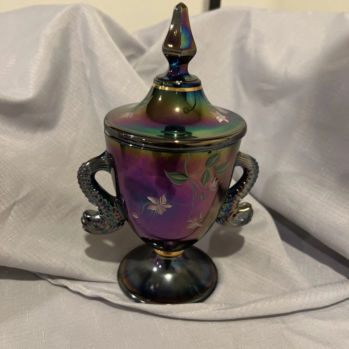 fenton carnival glass candy dish products for sale | eBay