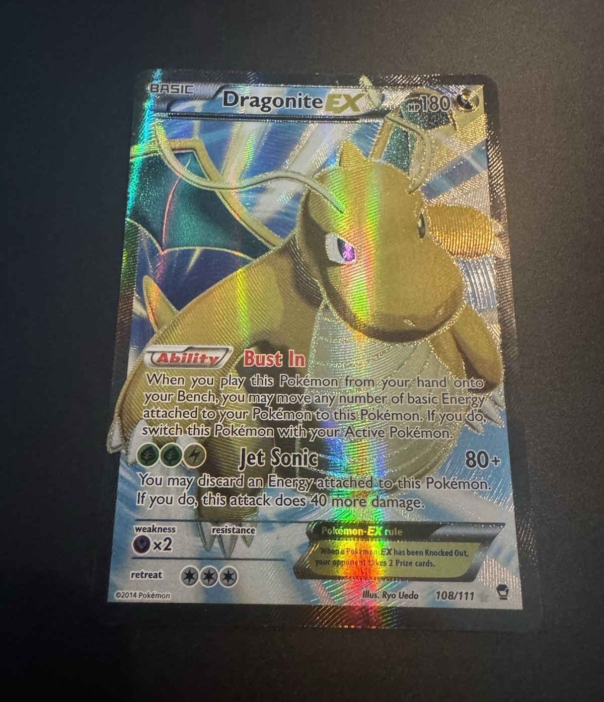 The Pokémon Company Dragonite EX 108/111 XY Furious Fists Secret Rare Holo 2014