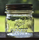 Vtg 1942~1955 BALL PERFECT MASON 1/2 HALF~PINT CANNING JAR w/ NEW LID and BAND
