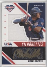 2020 USA Baseball Stars & Stripes Black Gold 26/44 Michael Braswell Auto 0u7