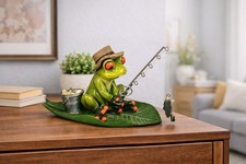 formano Frosch Angler sitzend auf dem Blatt aus Froschhausen
