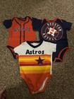 MLB Official Houston Astros Baby Bodysuits 18 Months Set Of 3 — photo 1