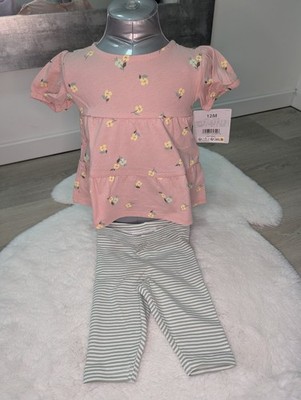 Zuckersüßes Carters Set kurze Hose & Shirt Sommer Gr. 12 Monate 80 Neu 