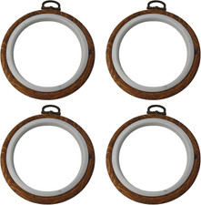 4PCS 103Mm/4Inch round Embroidery Hoops, Mini Display Frame Circle Cross Stitch