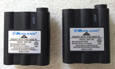  2 GENUINE Midland BATT-5R 6.0V 700mAh Two-Way Radio Rechargeable Ni-MH Battery