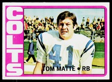 Tom Matte, 1972 Topps, #216, Baltimore Colts,