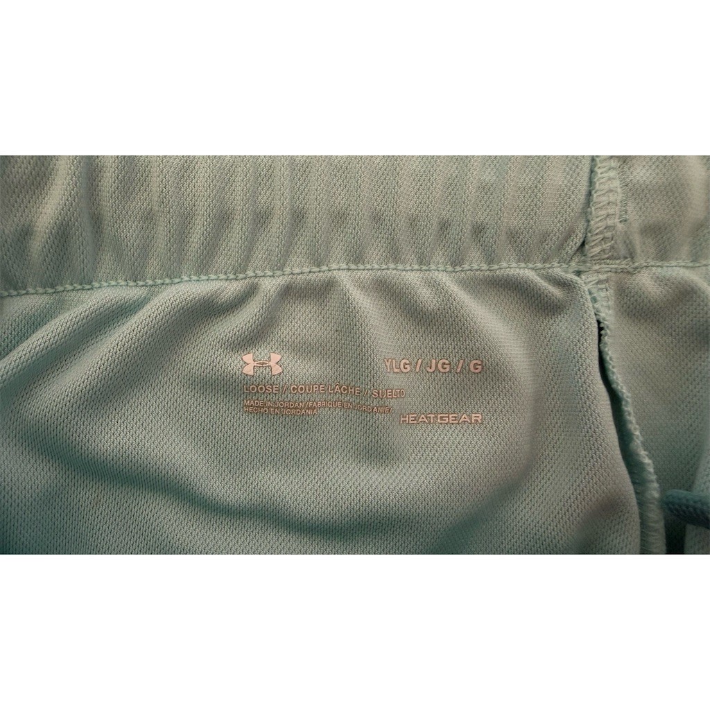 Under Armour HeatGear Girls Shorts Size L Blue Loose Athletic Elastic thumbnail 3