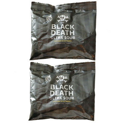 Mr Simms Black Death Ultra Sour Lemon Hard Candy Viral Challenge 4.7 oz 2 pack