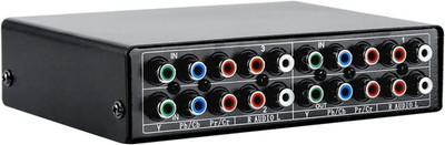 3 in 1 Out Component AV Video Switch Box, Composite 3 RCA AV Splitter RGB Selec