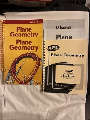 Lot of 5 Abeka Geometry 2nd Ed Textbook & Key, Manual-daily, student tests & key