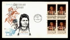 DR WHO 1968 FDC INDIAN CHIEF JOSEPH BLOCK CC CACHET M75643