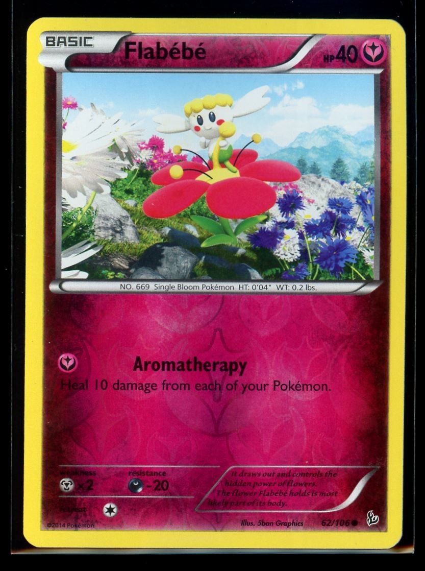 2014 XY - Flashfire Flabébé #62 Reverse Holo Pokemon Card