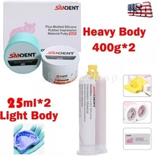 SANDENT VPS Dental Putty Impression Material Set Putty 800g + 50ml Wash