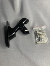 Two-Position Flag Pole Holder Heavy Duty Mounting Bracket with Hard wares Black