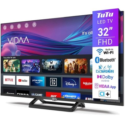 32 Zoll Fernseher Full HD Smart TV LED WLAN Bluetooth DVB-T2 HDMI USB Vesa