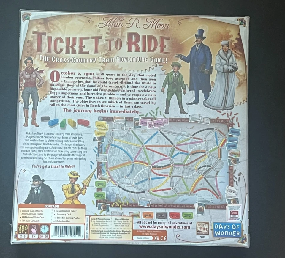 New Sealed 2021 Ticket To Ride Original Game Days of Wonder 100% Complete NIB - Image 2 of 2