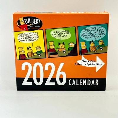 Dilbert 2026 Calendar Daily Desk Spicier Comic '26 Edition Scott Adams