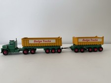 Juego de tractor Dodge Matchbox Lesney King Size K-16 de colección y remolque volquete Fruehauf