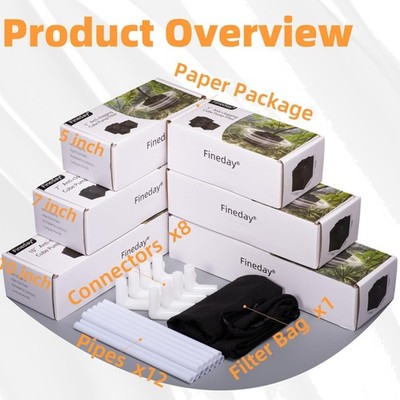 Pond Filter, Anti-Clogging Cube Outdoor Mesh Water Pump Barrier Bag Box Baske...