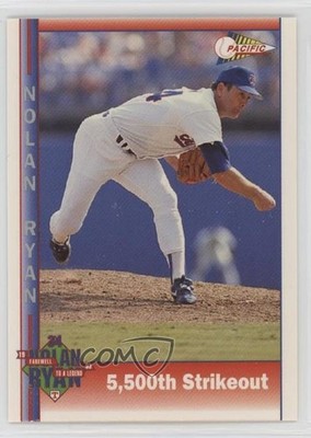 1993 Pacific McCormick/Brookshire's Milestones Nolan Ryan #15 HOF 4f5
