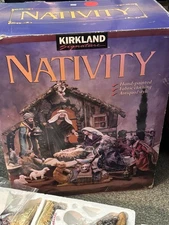 Kirkland Signature Nativity Large 562001 Costco 13 Pc Set Hand Painted - LARGE!