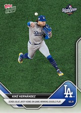 Kike Hernandez World Series Double Play Win 2025 MLB Topps NOW Card 918 
