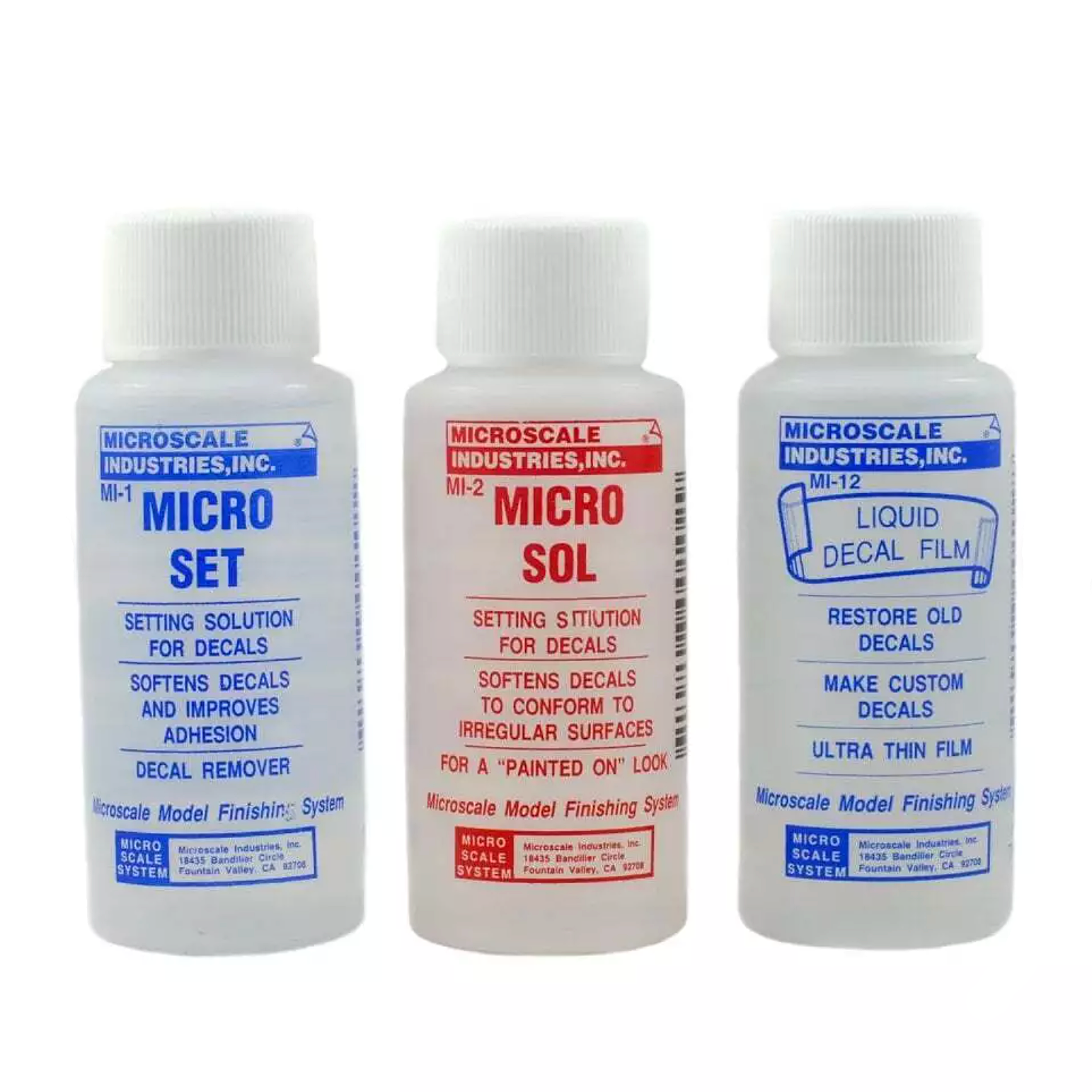 MicroScale Industries Micro Sol & Micro Set & Liquid Decal Film - Pack of 3