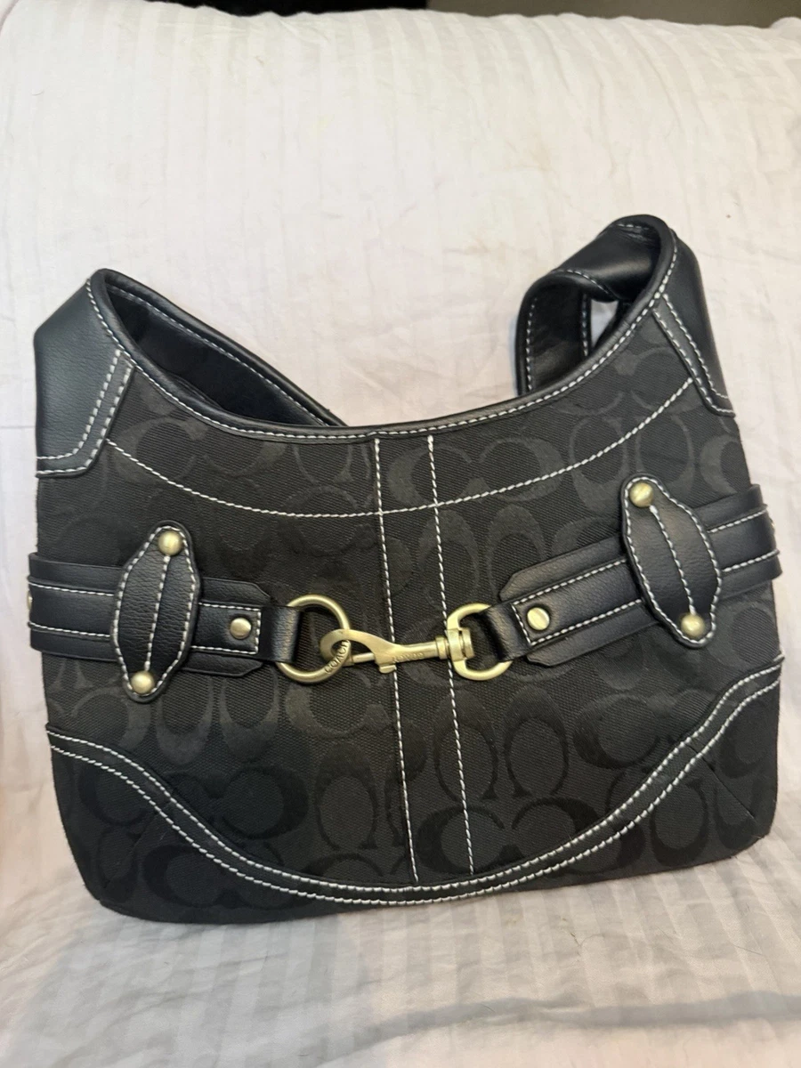 Coach コーチHobo Hand Bag Signature Black Coach Black Signature Hobo Bag | eBay