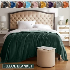 Soft Fleece Throw Blanket Soft Reversible Twin Queen Bedding Blanket Winter Sale