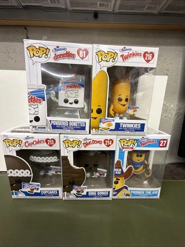 Funko Pop! 5 HOSTESS Twinkie, donettes, cupcake, ding dong And Twinkie The Kid