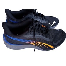 PUMA Pounce Lite Lace Up Mens Black Sneakers Casual Shoes Size 10