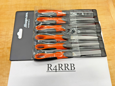 #ad Snap on Tools NEW ORANGE 6pc Soft Grip Handle Miniature File Set SGFMN106O $129.95