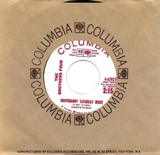 BROTHERS FOUR  (Hootenanny Saturday Night) Columbia 4-42927 = MINT VINTAGE PROMO