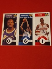 1996 ud collectors choice 76ers Allen Iverson 3-1 mini card rookie