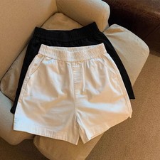 High Waist Cotton Shorts Women Summer Korean Loose Casual Wide Leg Shorts Female