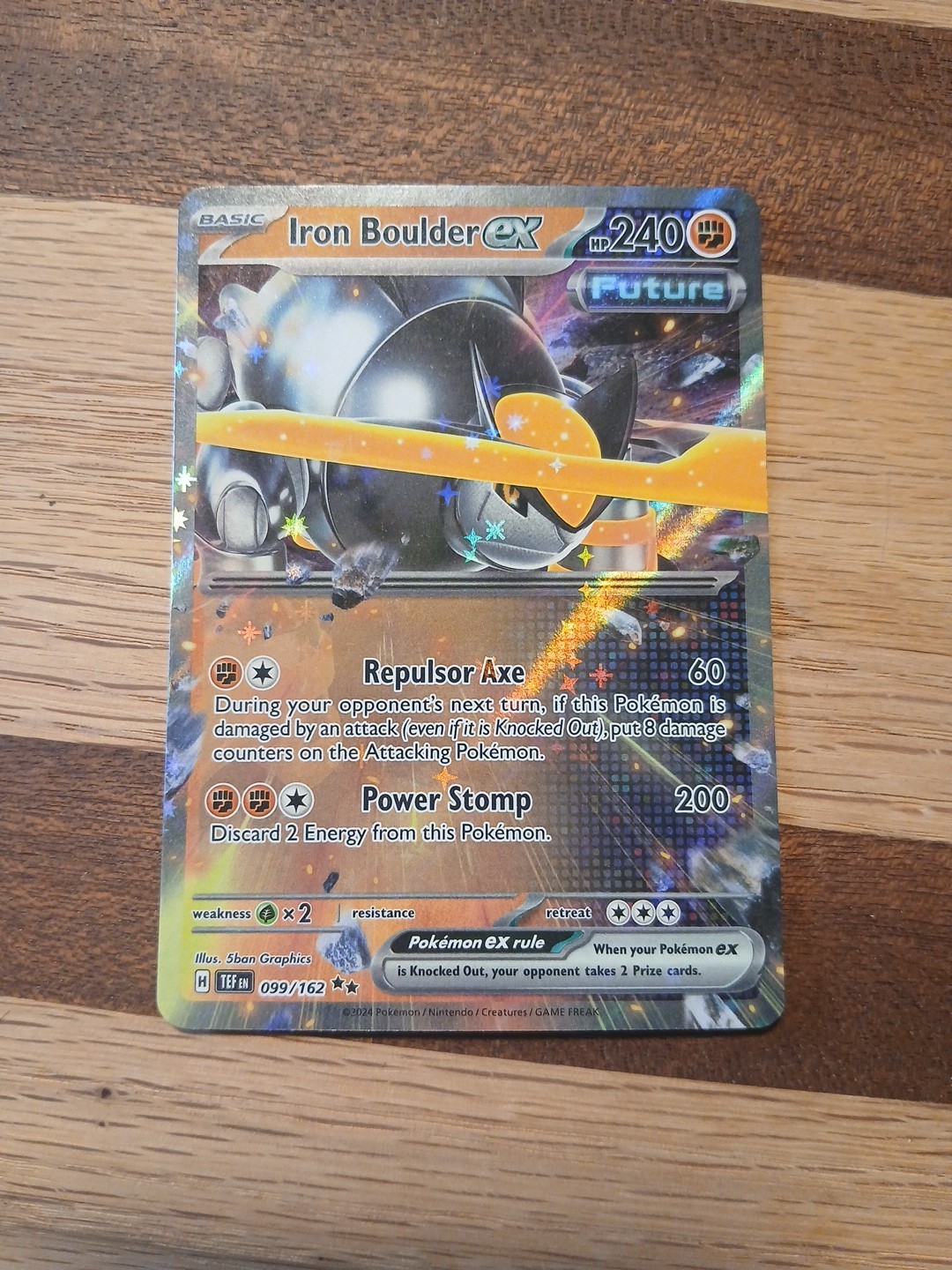 Pokemon Card Temporal Forces Iron Boulder EX 99/162