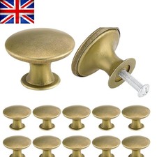 Pomelli per cassetti vintage rotondi 30 mm - maniglie in ottone antiruggine (set di 12)