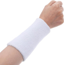Wrist Sweatbands Elastic Sport Wristbands 6 Inch Absorbent Terry Cloth Armbands