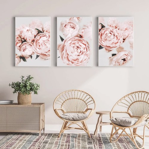 Peony Wall Art Pink Flower Canvas Wall Art Prints Peonies Wall Art Abstract F... - Picture 4 of 7