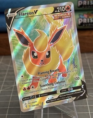 Flareon V (Full Art) 169/203 SWSH07: Evolving Skies Holo | eBay
