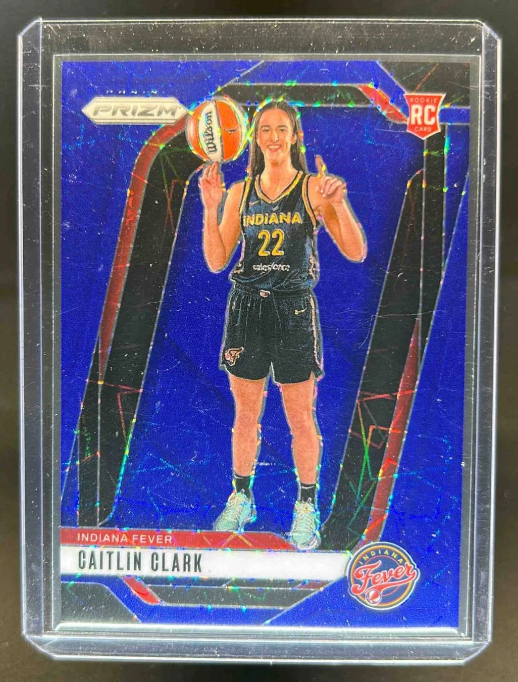 2024 Panini WNBA Prizm Caitlin Clark RC Blue Velocity Rookie #145 Fever