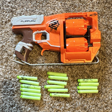 NERF Zombie Strike FlipFury Dart Blaster with Green Darts