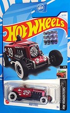 Hot Wheels 2024 Factory Set HW Roadsters Series #19 Max Steel Mtflk Red w WW5SPs