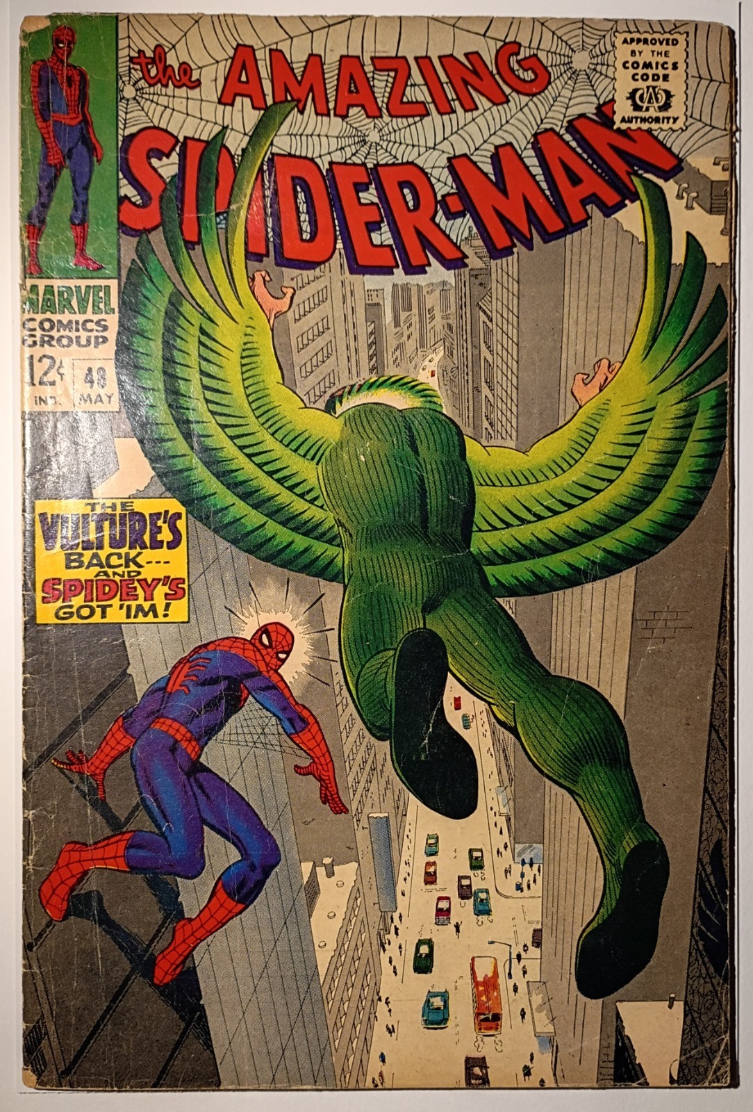 AMAZING SPIDER-MAN #48 (1967) - GRADE 3.0 - 1ST APPEARANCE BLACKIE DRAGO VULTURE