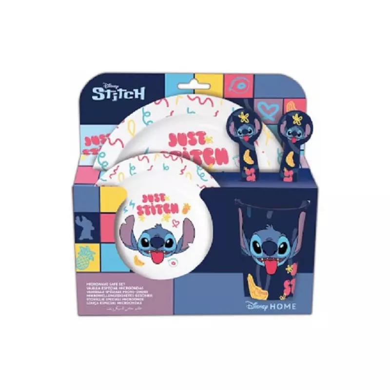STOR Set stoviglie da 5 pezzi con decorazioni Stitch - Immagine 2