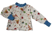 VTG 80  s Disney Winnie The Pooh  Friends Pajama Top Snaps Balloons USA Sz 2T